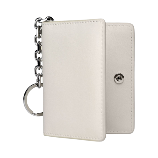 Maison Margiela Soft Calfskin Keyring Card Holder Grey
