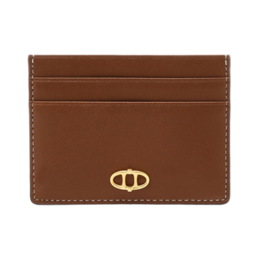 AAHO5E323W2 Athe Vanessabruno Alexandra Leather Card Wallet Brown