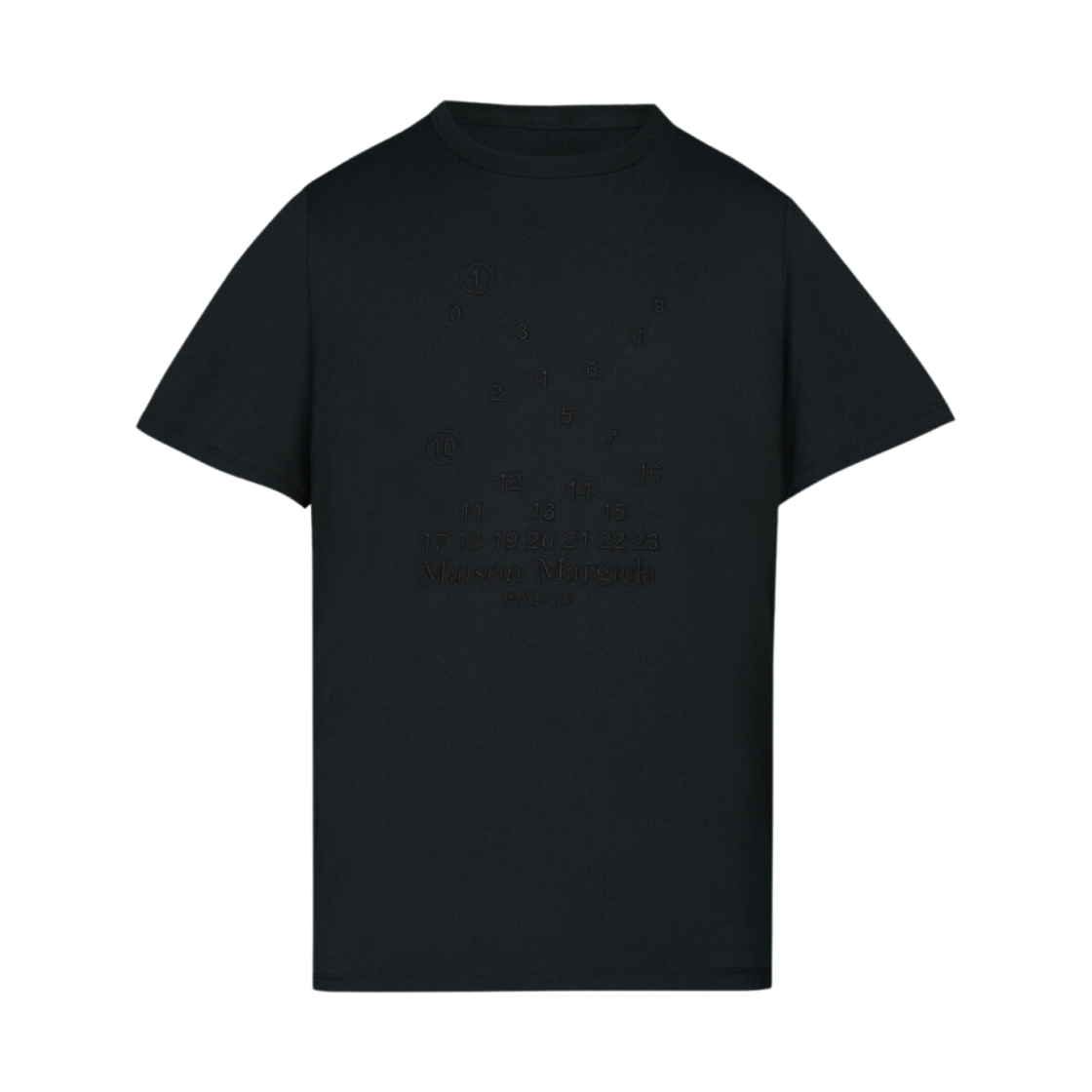 S50GC0684S22816855 Maison Margiela Numeric Logo Mako Cotton T-Shirt Charcoal