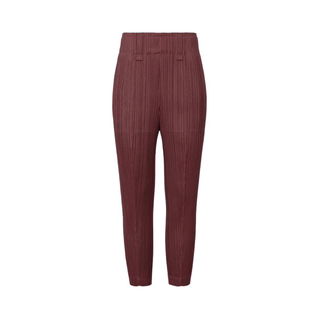 (W) 플리츠 플리즈 이세이 미야케 슬림 컷 팬츠 버건디((W) Pleats Please Issey Miyake Slim Cut Route Pants Burgundy) - 1