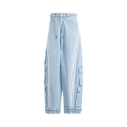(W) Adidas Adilenium Denim Cargo Running Pants Blue - US Sizing