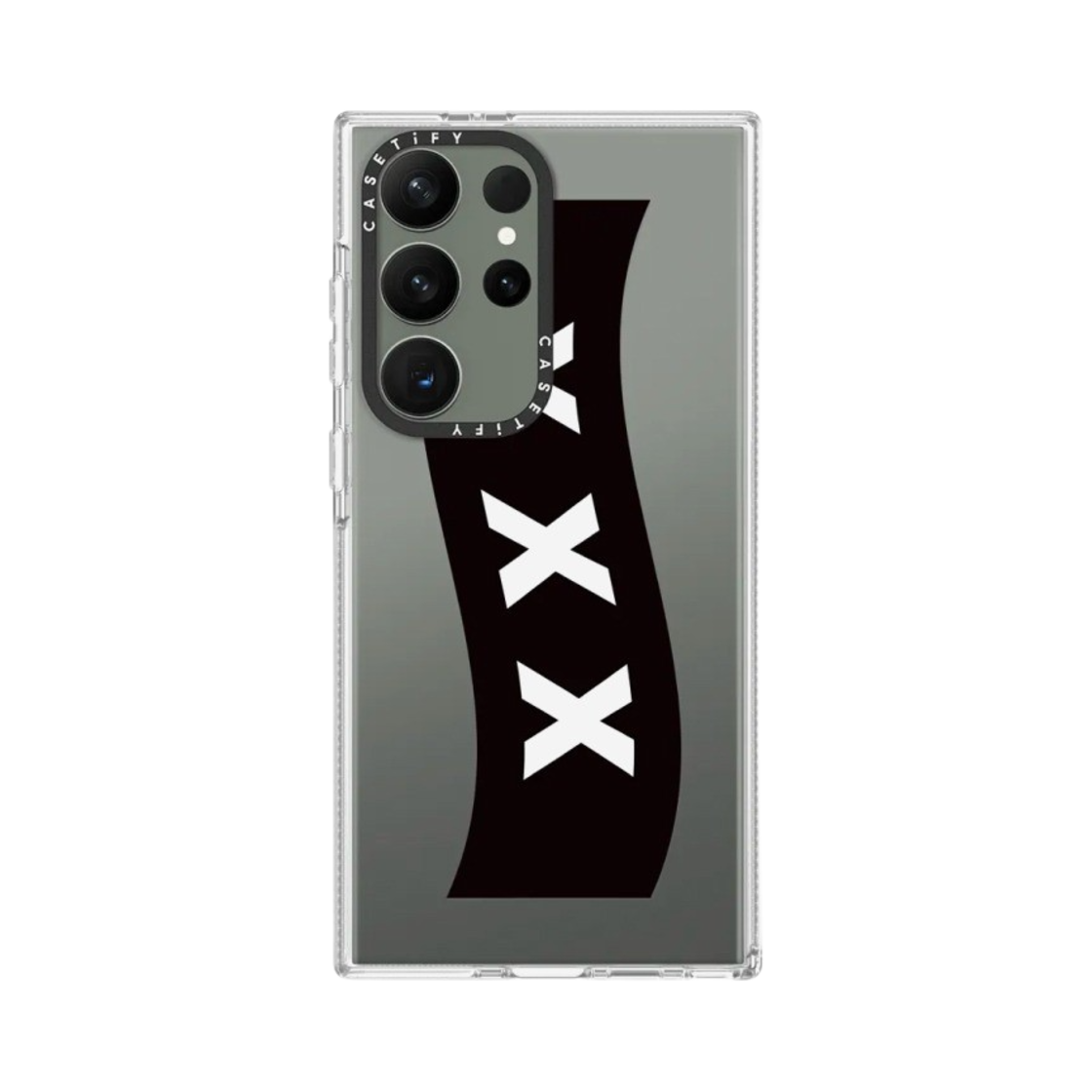 케이스티파이 x 프라그먼트 x 갓 셀렉션 XXX 박스 로고 블랙 갤럭시 케이스 클리어(Casetify x Fragment x God Selection XXX Box Logo Black Galaxy Case Clear) - 4