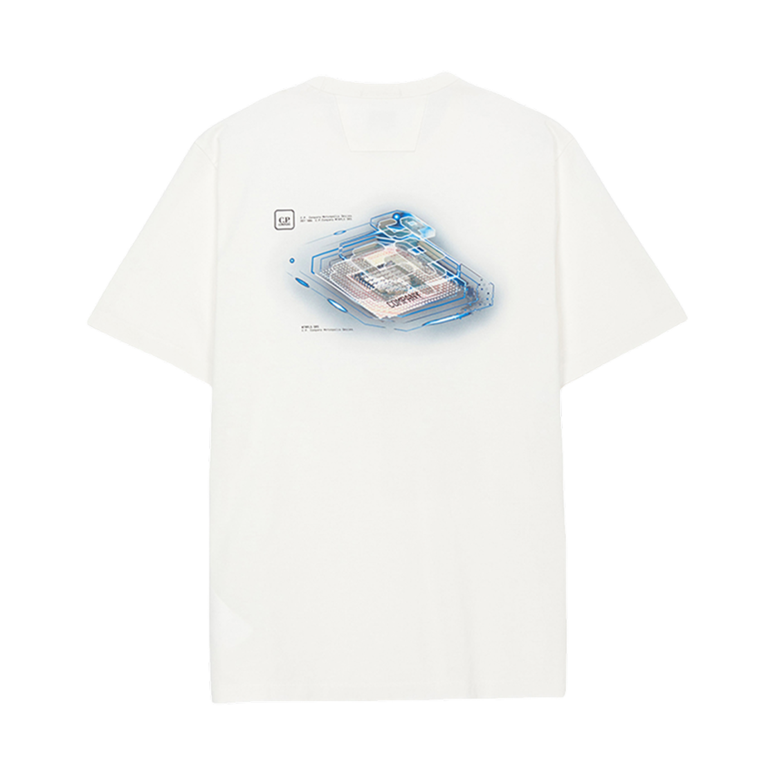 18CLTS049A006370W103 C.P. Company The Metropolis Series Mercerized Jersey Urban Tech T-Shirt Gauze White - 25SS