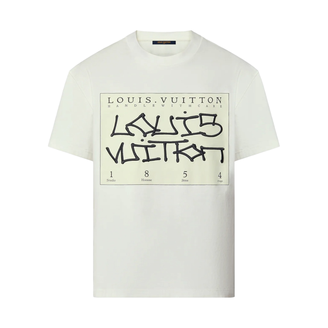 루이비통 시그니쳐 프린트 티셔츠 옵티컬 화이트(Louis Vuitton Signature Print T-Shirt Optical White) - 1