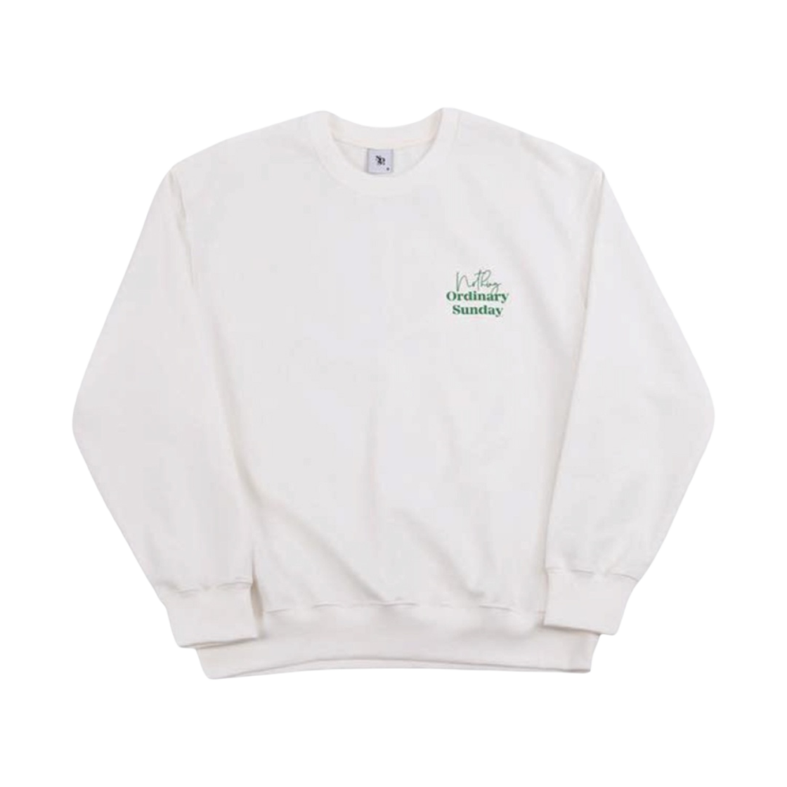 NOS7 커시브 로고 스웨트셔츠 아이보리(NOS7 Cursive logo Sweatshirt Ivory)