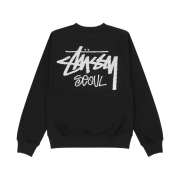Stussy Stock Seoul Crew Black 2023