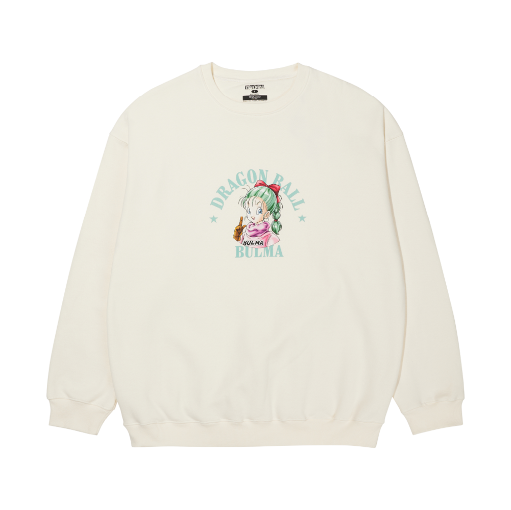 드래곤볼 그래픽 맨투맨 브루마 아이보리(DB Graphic Sweatshirt Bulma Ivory)