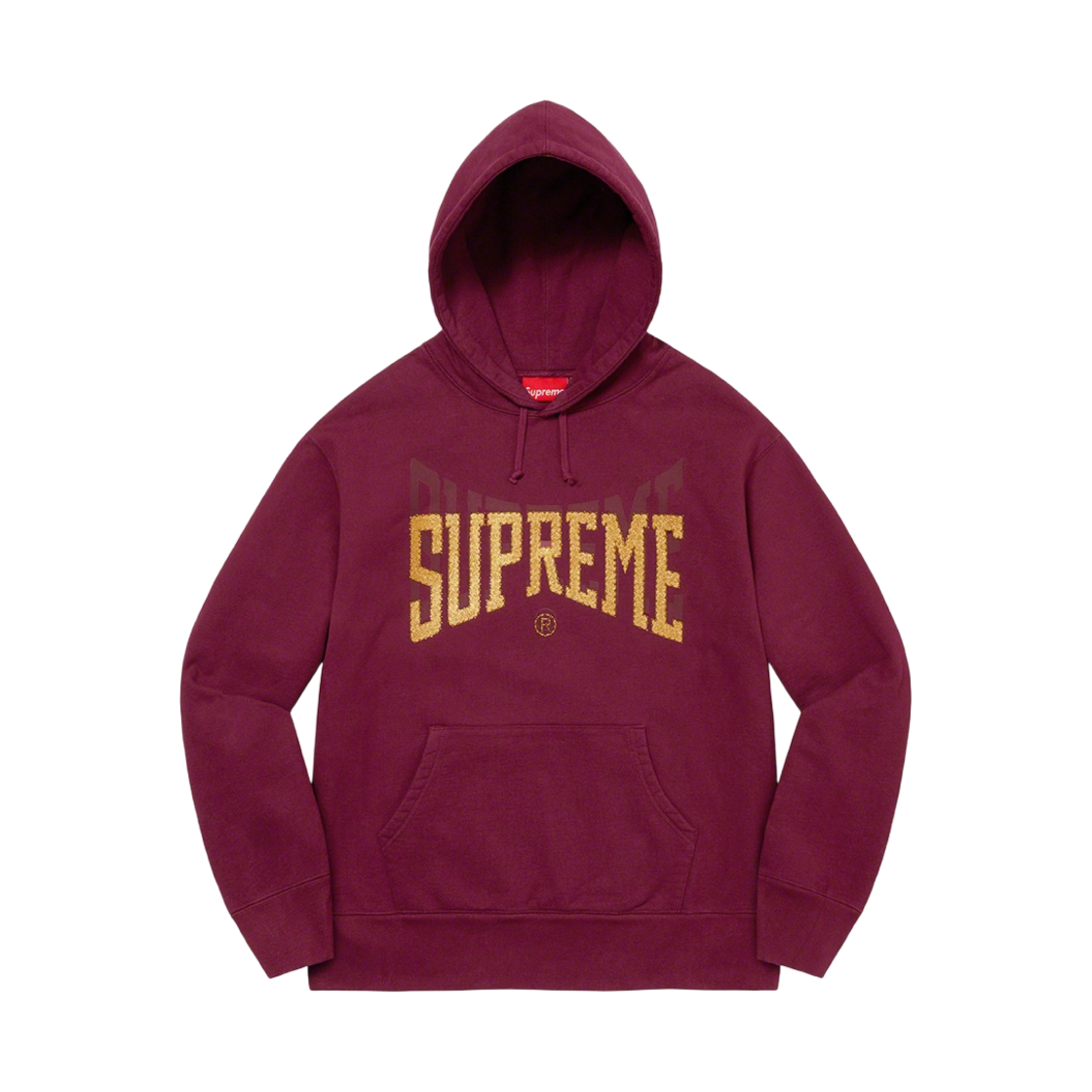 슈프림 라인스톤 쉐도우 후드 스웨트셔츠 버건디 - 22FW(Supreme Rhinestone Shadow Hooded Sweatshirt Burgundy - 22FW) - 1
