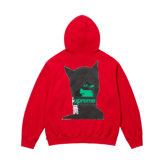 Supreme Catwoman Hooded Sweatshirt Red - 23FW