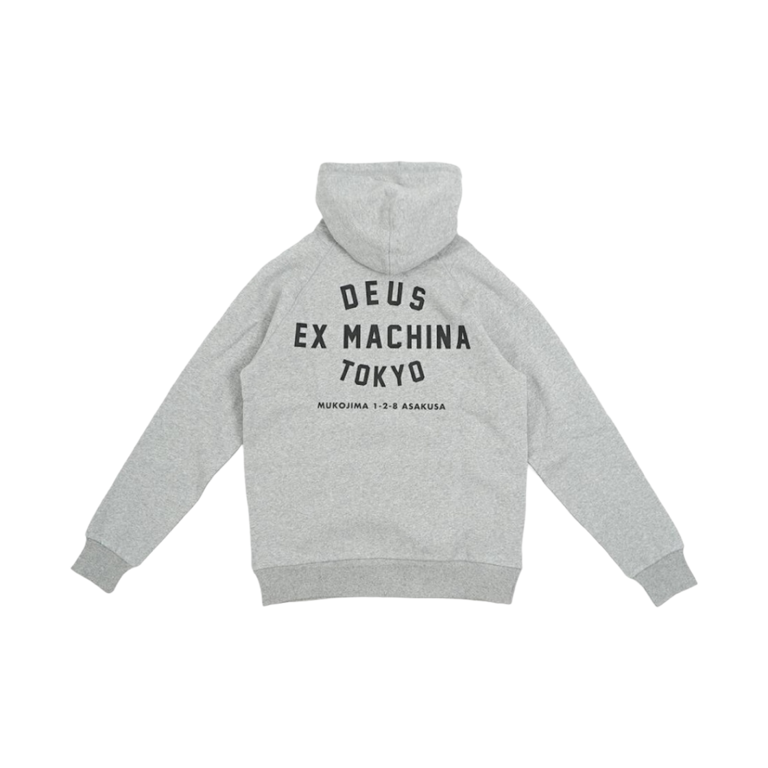 DMW48675R Deus Ex Machina Tokyo Asakusa Address Hoodie Grey Marle