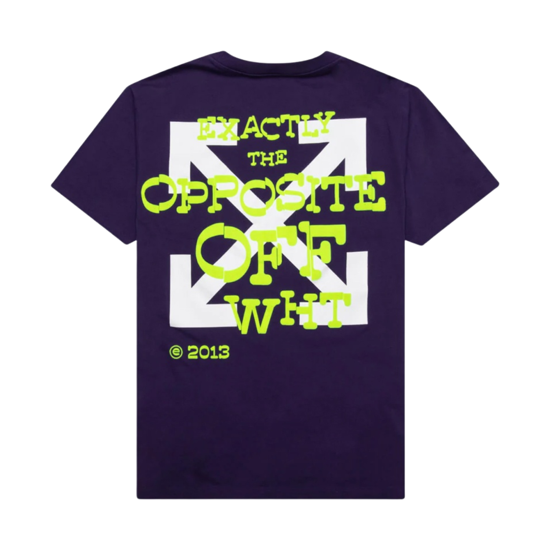 OMAA027S23JER0063750 Off-White Opposite Arrow Slim S/S T-Shirt Purple Lime