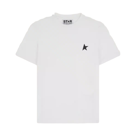 Golden Goose Star Collection T-Shirt with Black Star White