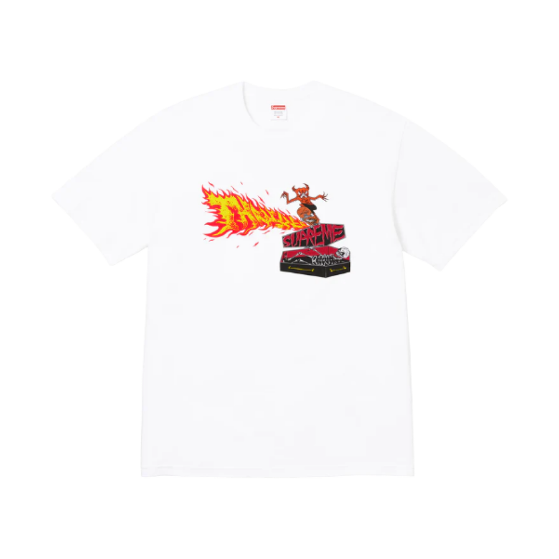 슈프림 x 트레셔 백 테일 티셔츠 화이트 - 24FW(Supreme x Thrasher Back Tail T-Shirt White - 24FW)
