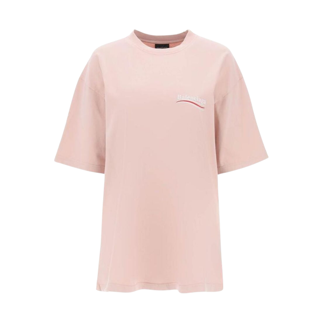641655TKVJ11764 (W) Balenciaga Political Campaign Oversized T-Shirt Pink