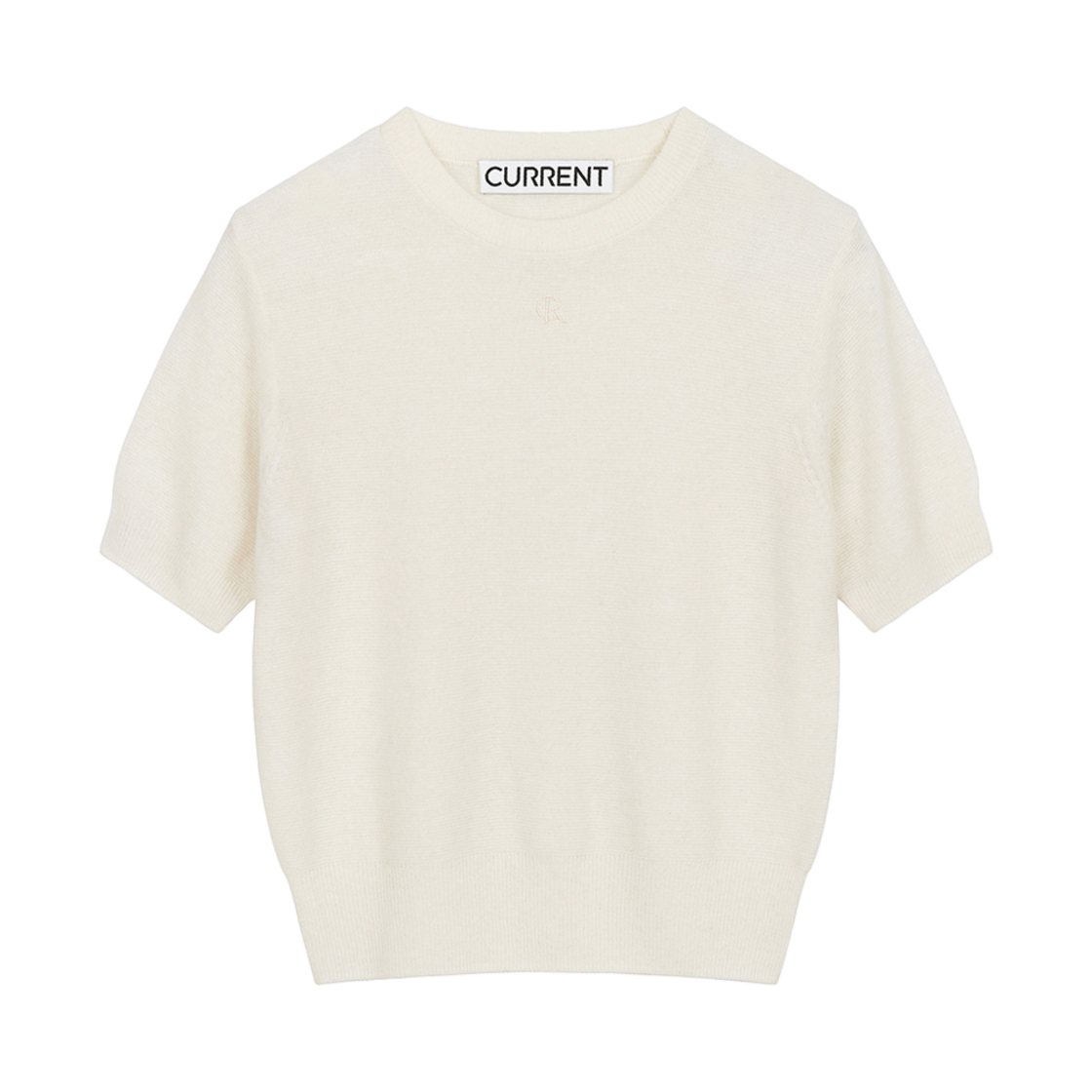 커렌트 울 캐시미어 하프 라운드 니트 크림(Current Wool Cashmere Half Round Neck Knit Cream)