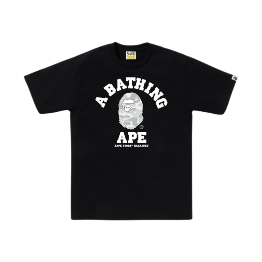 BAPE Store Harajuku Camo College T-Shirt Black