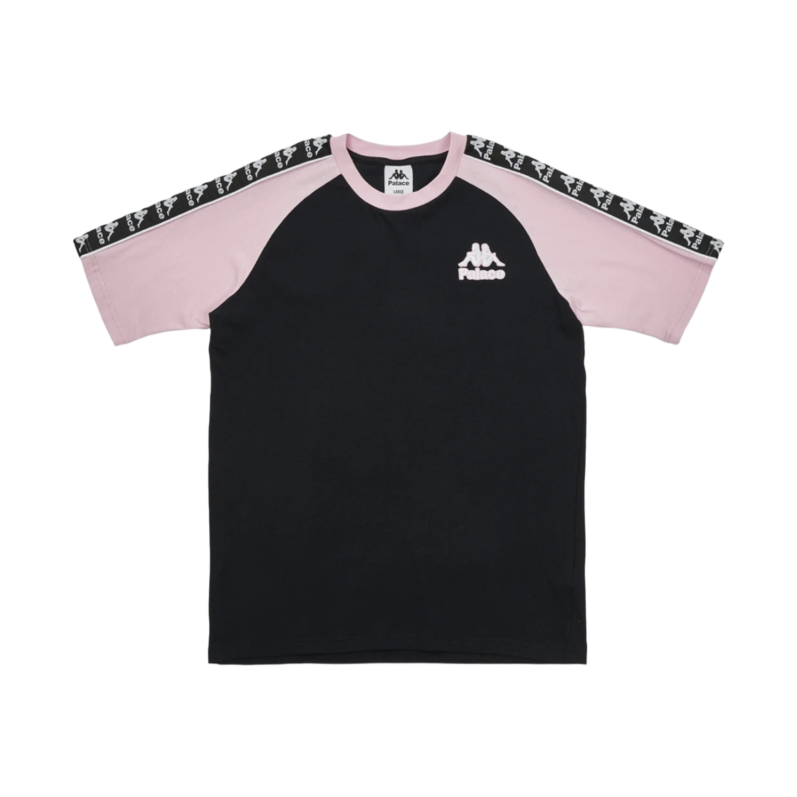 팔라스 x 카파 클래식 래글런 티셔츠 블랙 핑크 - 21FW(Palace x Kappa Classic Raglan T-Shirt Black Pink - 21FW) - 1