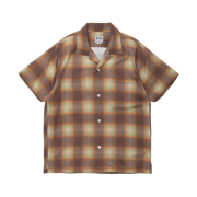 Houston Japan Ombre Check S/S Shirt Khaki 41187KH