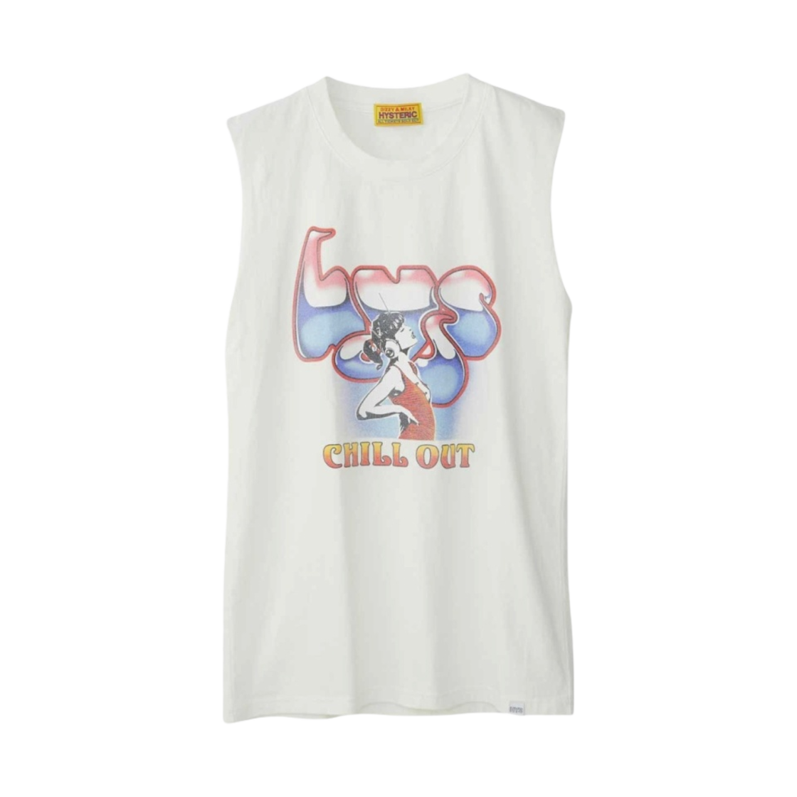 (W) 히스테릭 글래머 사운드 오브 칠 아웃 슬리브리스 화이트((W) Hysteric Glamour Sound of Chill Out Sleeveless White) - 1