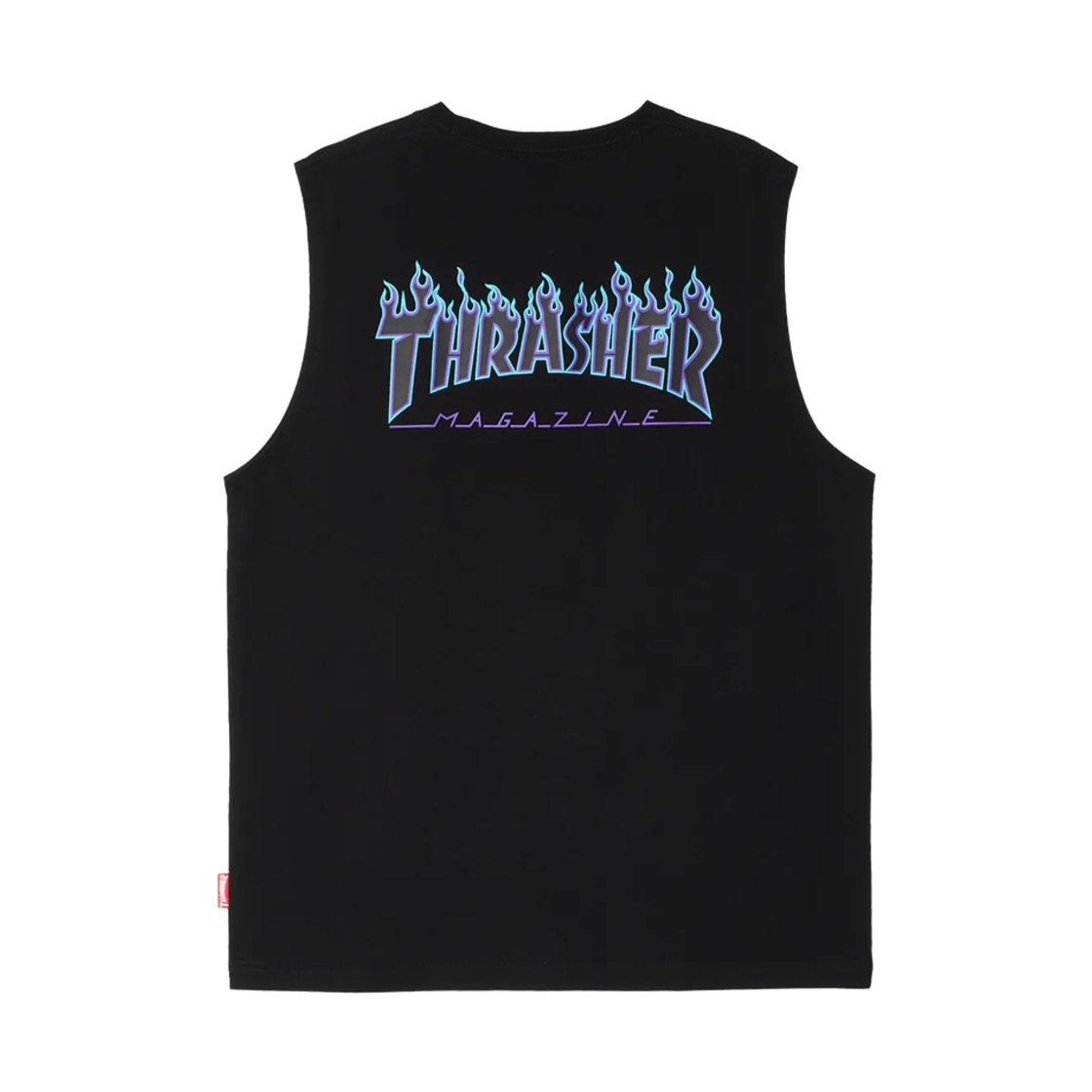 TR2502ST27BK THRASHER Back Flame Sleeveless Black - 대표 이미지 #1