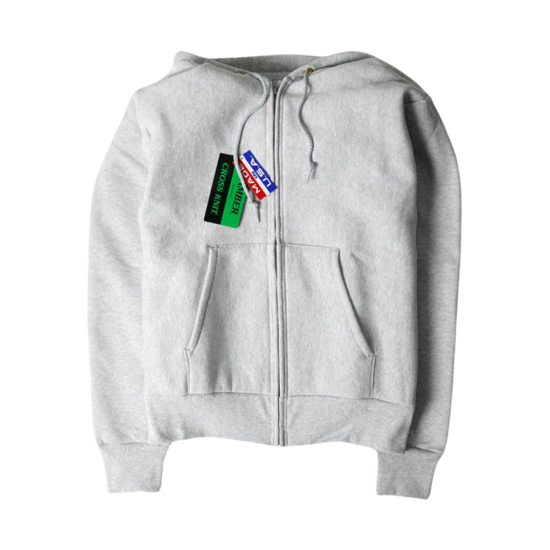 - Camber USA Cross Knit Hoodie Zip Grey