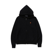BAPE A Bathing Ape One Point Full Zip Hoodie Black
