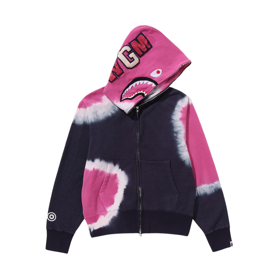 (W) 베이프 핸드 다이 샤크 풀 집 후드 멀티((W) BAPE Hand Dye Shark Full Zip Hoodie Multi) - 1