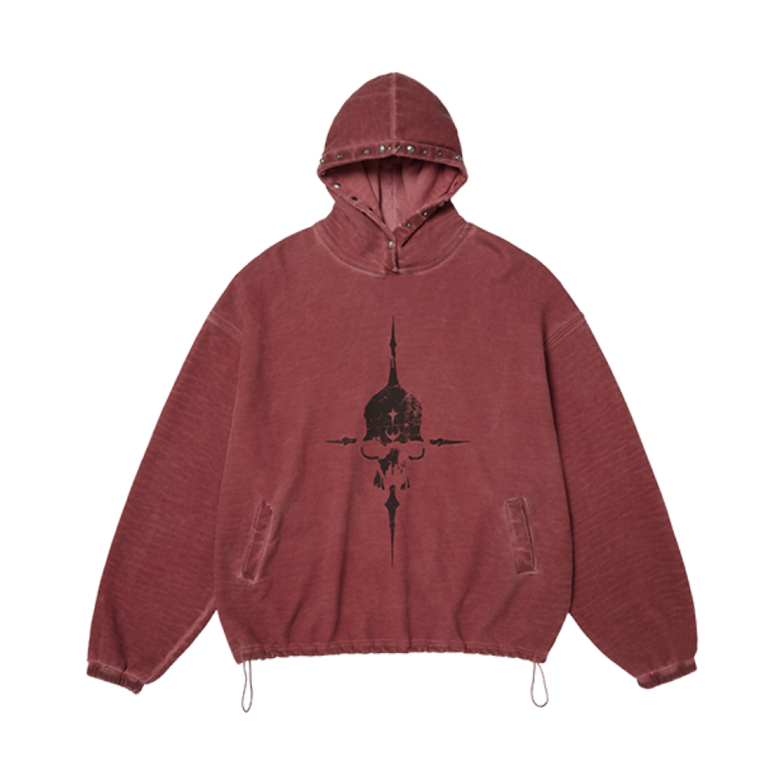 떠그 클럽 피스 스터드 후드 레드(Thug Club Peace Stud Hoodie Red) - 1