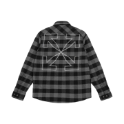 Off-White Arrow Flannel Shirt Black Grey