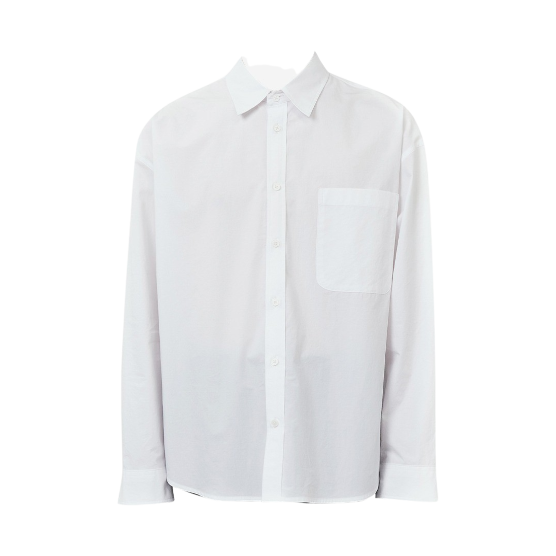 2201TMSH005UWH Typing Mistake Flower Crochet Elbow Patch Shirts White