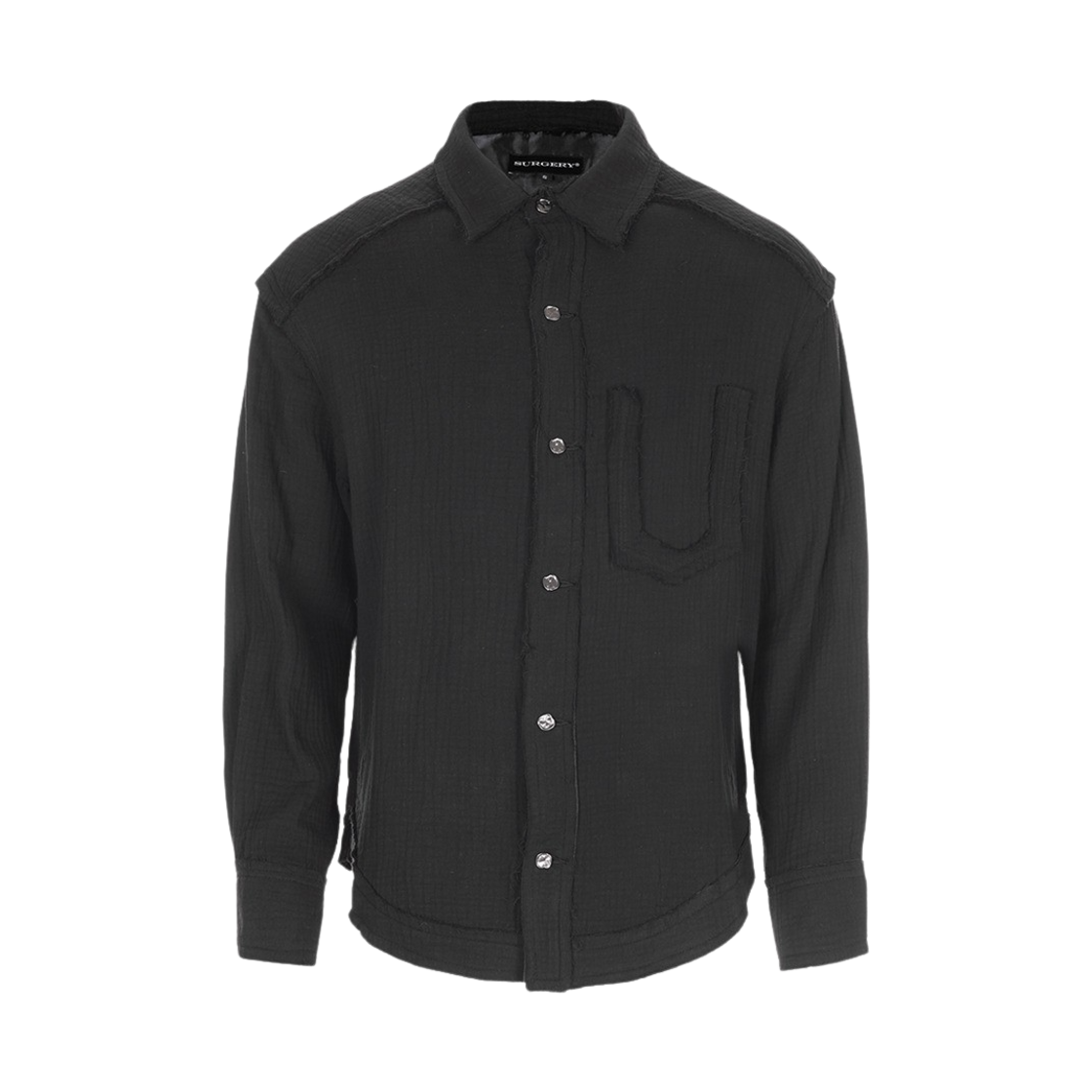 23FW003 Surgery Destroyed Gauze Shirts Black