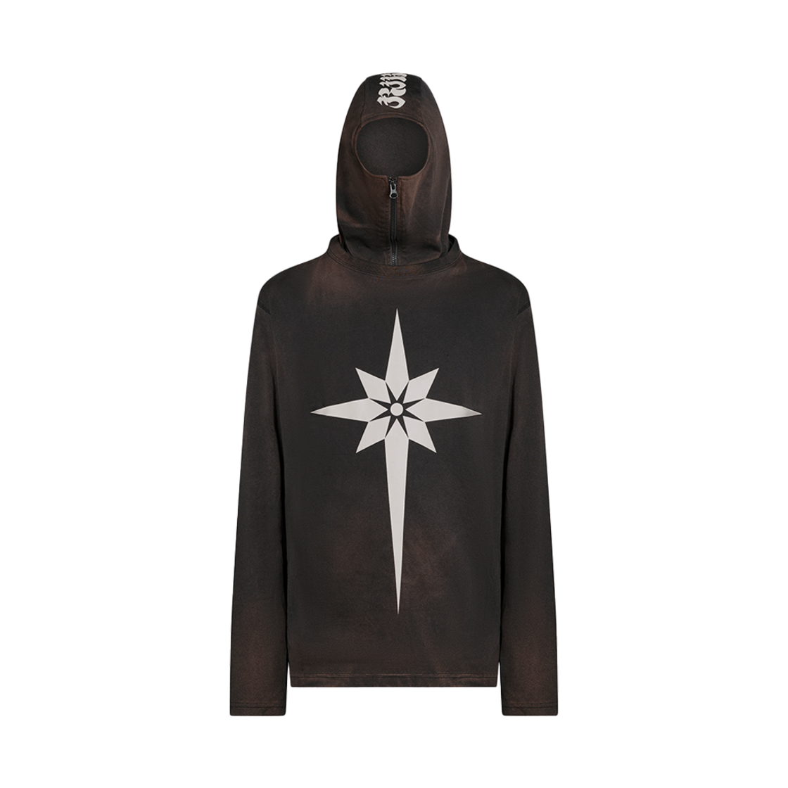 쿠시코크 오리가미 프린트 마스크 롱 슬리브 티셔츠 브라운 - 24FW(Kusikohc Origami Print Mask Ls T-Shirt Brown - 24FW)