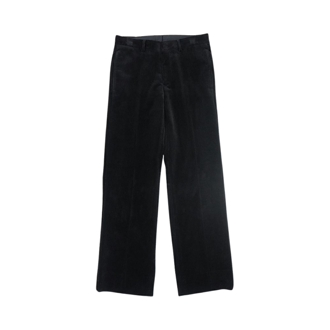 A03-03013 Comoli Corduroy Piped Stem Pants Black - 24AW