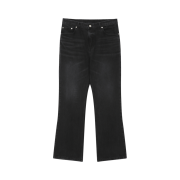 Permanent Archive Semi Flare Denim Pants Black