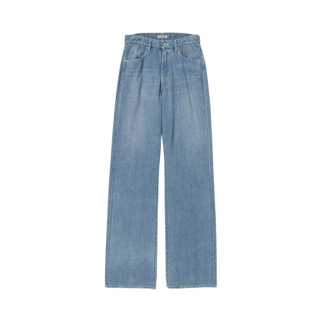(W) 오라리 셀비지 페이디드 라이트 데님 팬츠 라이트 인디고((W) Auralee Selvedge Faded Light Denim Pants Light Indigo)