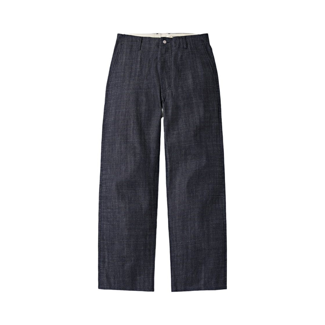 포터리 논워시드 와이드 데님 수페리어 오가닉 코튼 셀비지 데님 클로스 블루(Pottery Non-Washed Wide Denim Superior Organic Cotton Selvedge Denim Cloth Blue)