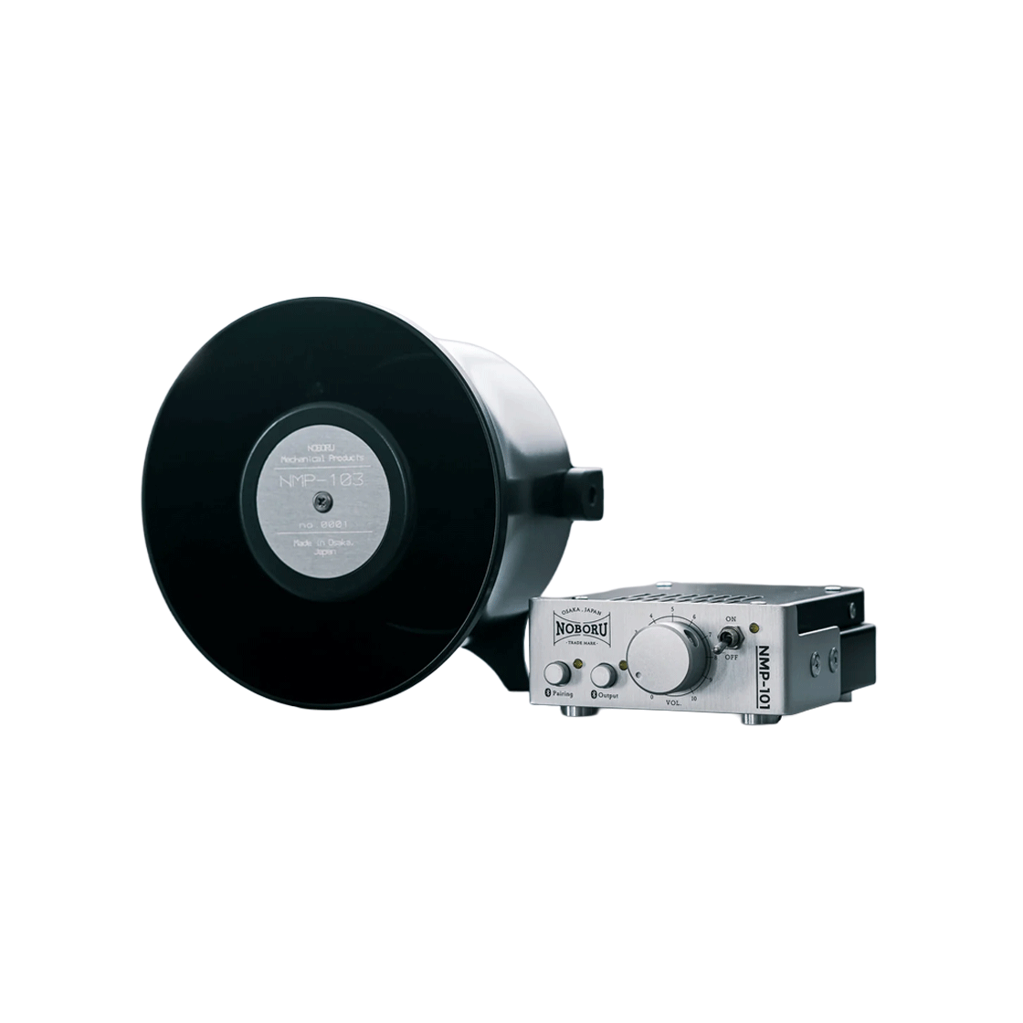 노보루 블루투스 모노럴 로파이 스피커 NMP-101+103 세트 실버 블랙(NOBORU Monaural Lo-Fi Speaker NMP-101+103 Set Silver Black) - 1