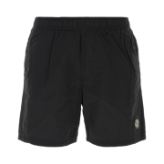 Stone Island B0943 Nylon Metal Swimming Trunk Black - 24SS