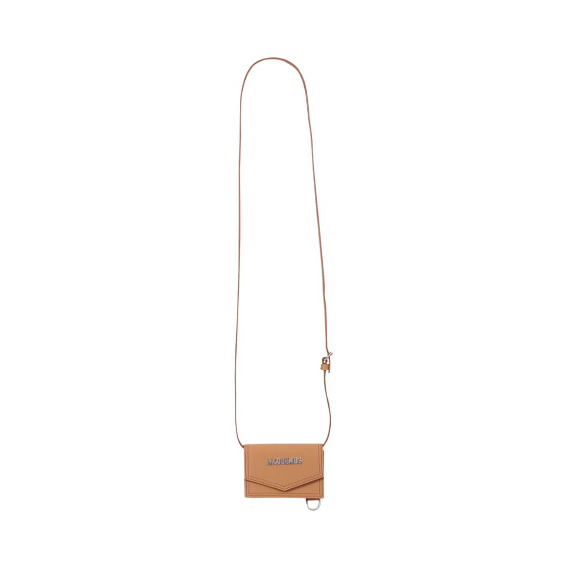 216SL004-3088-810 Jacquemus Le Porte Azur Envelope Neck Pouch Light Brown