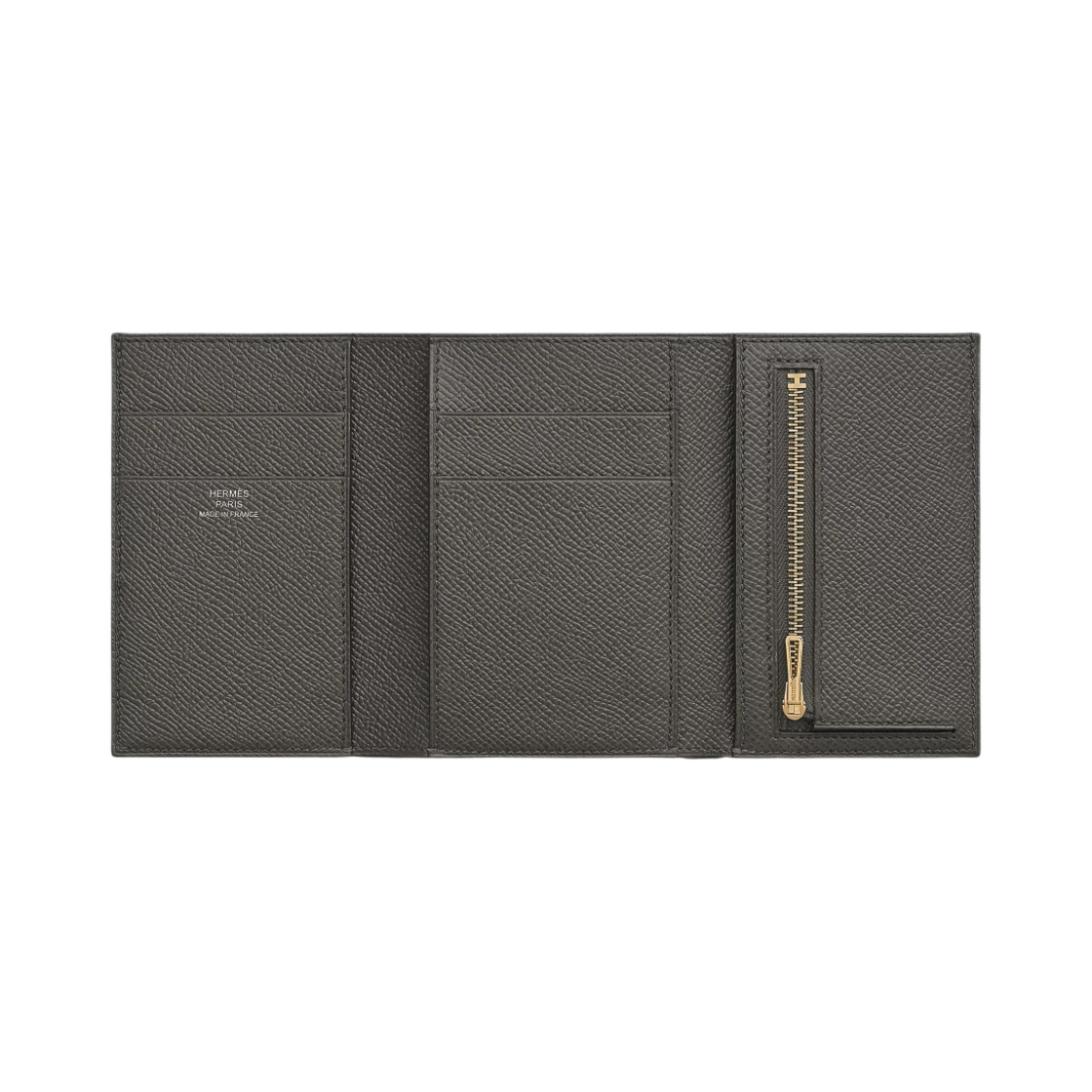 에르메스 베안 트라이폴드 지갑 앱송 & 골드 하드웨어 그리 메이어(Hermes Bearn Wallet Epsom & Gold Gris Meyer) - 2