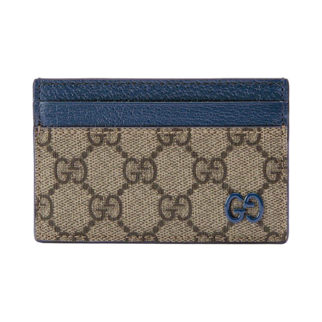 구찌 카드 케이스 GG 디테일 베이지 에보니 슈프림(Gucci Card Case with GG Detail Beige Ebony Supreme)