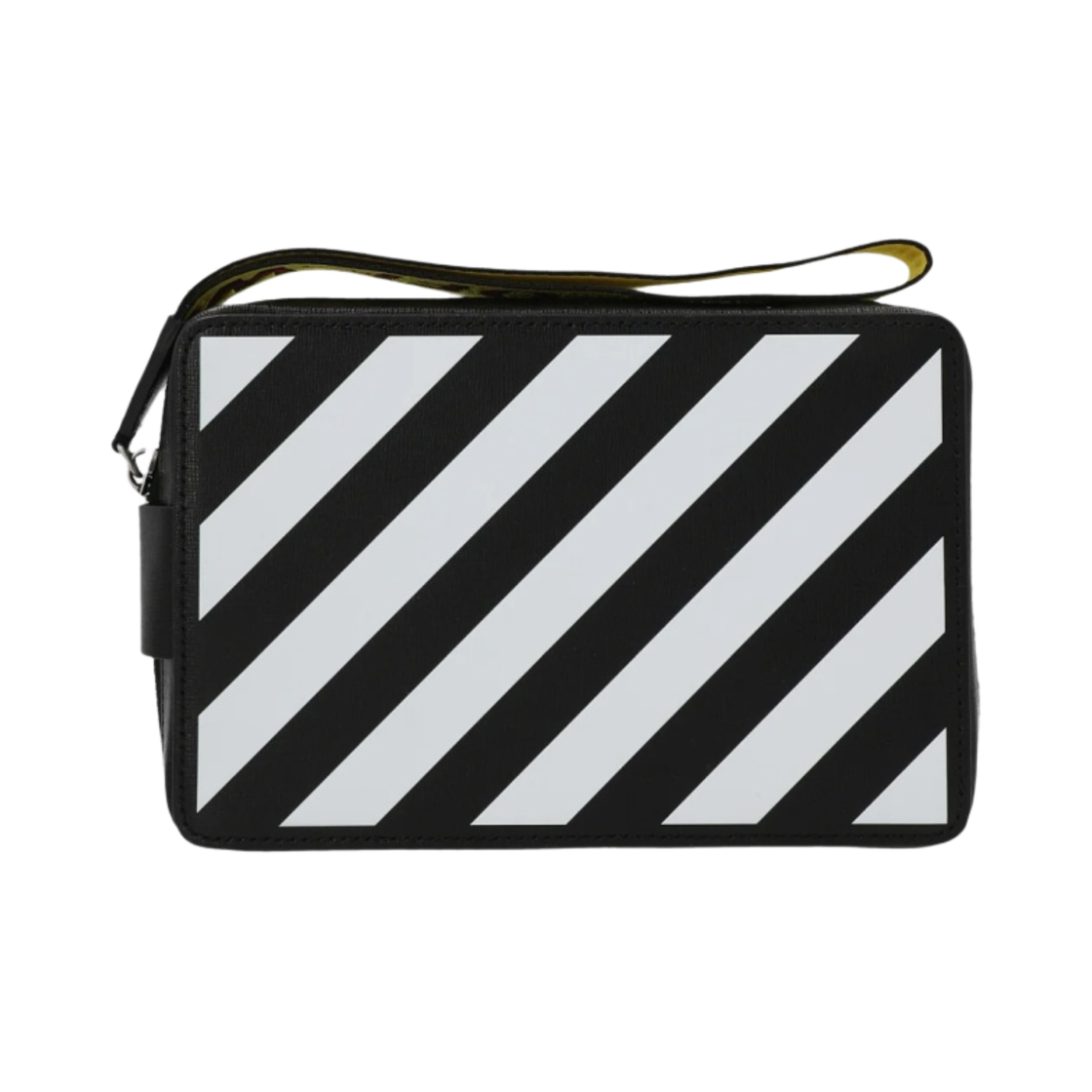 오프화이트 바인더 다이애그 새프 아이폰 파우치 블랙 화이트(Off-White Binder Diag Saff Iphone Pouch Black White)