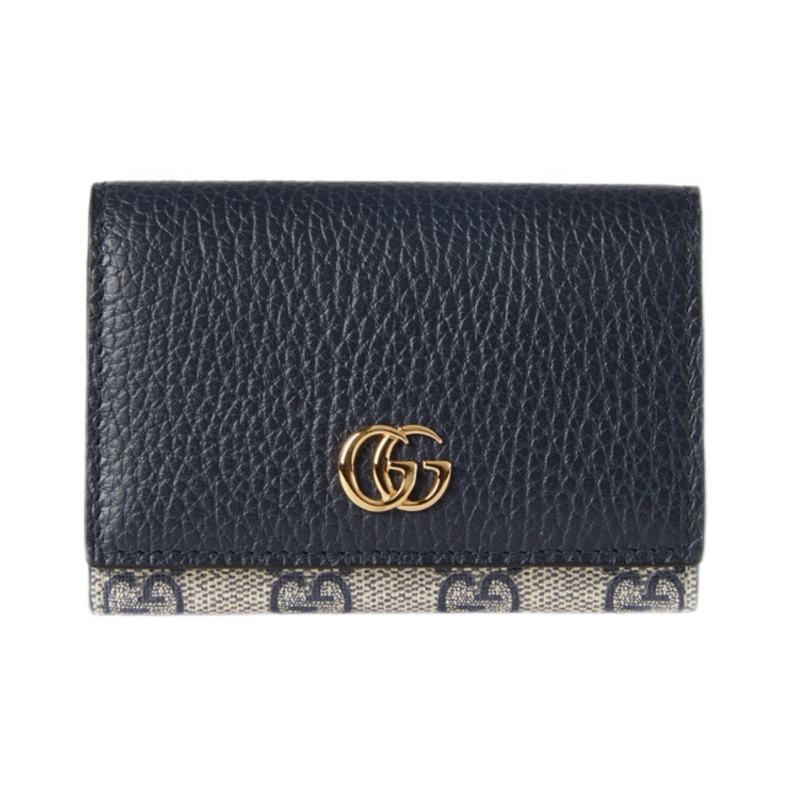 구찌 GG 마몽 바이컬러 카드 케이스 베이지 블루(Gucci GG Marmont Bi-Color Card Case Beige Blue) - 1