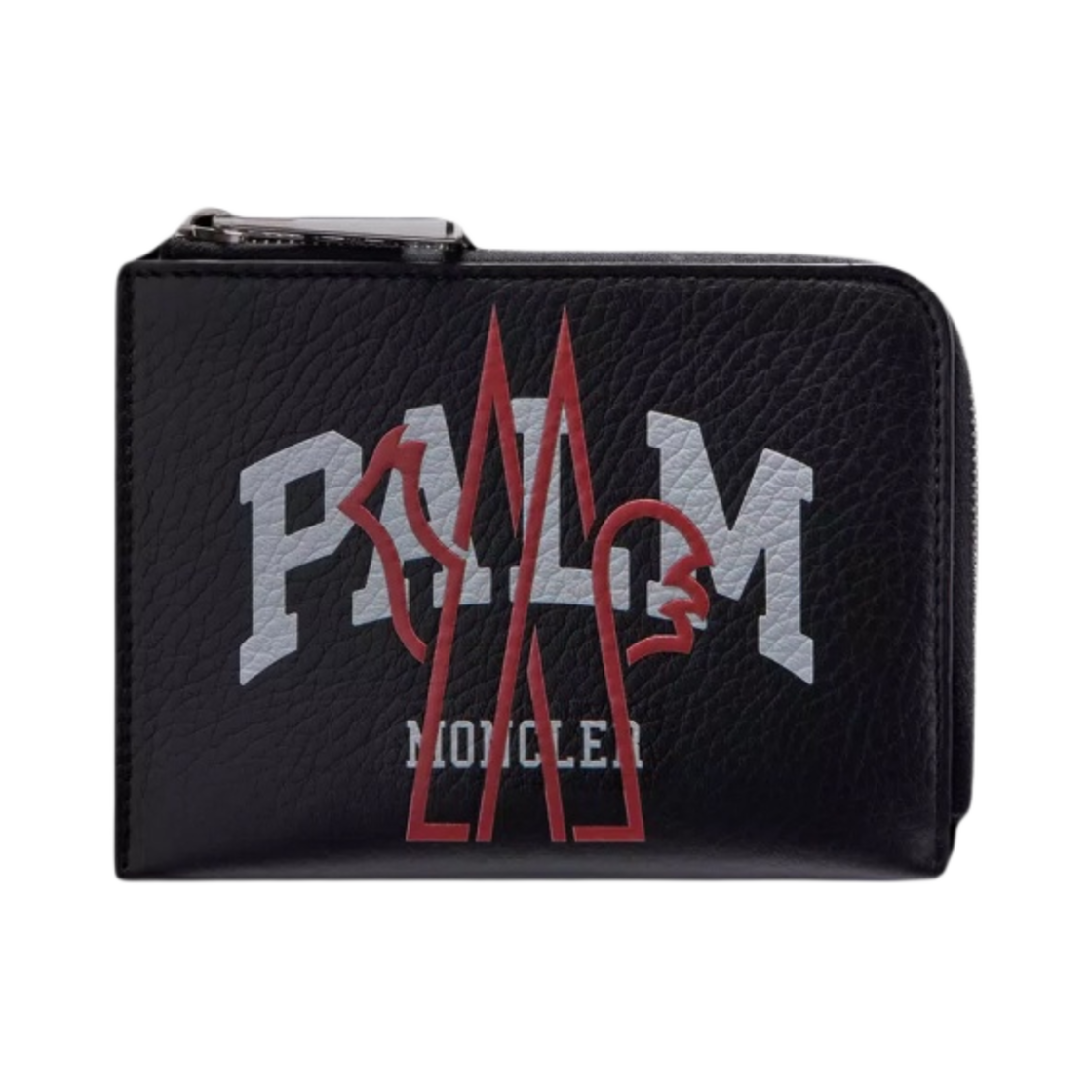 몽클레르 x 팜 엔젤스 로고 레더 카드 홀더 블랙 - 23FW(Moncler x Palm Angels Logo Leather Card Holder Black - 23FW)