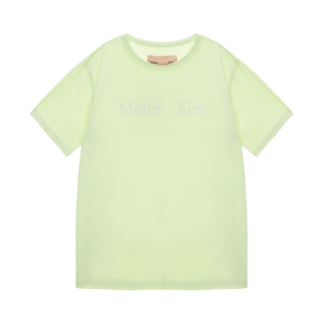 (W) 마뗑킴 로고 티셔츠 그린((W) Matin Kim Logo T-Shirt Green) - 1