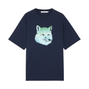 Maison Kitsune Vibrant Fox Head Easy T-Shirt Navy