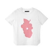 Safarispot Women 1/2 Grape Round Tee White