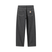 Carhartt WIP Orlean Stripe Pants Black White Stone Washed