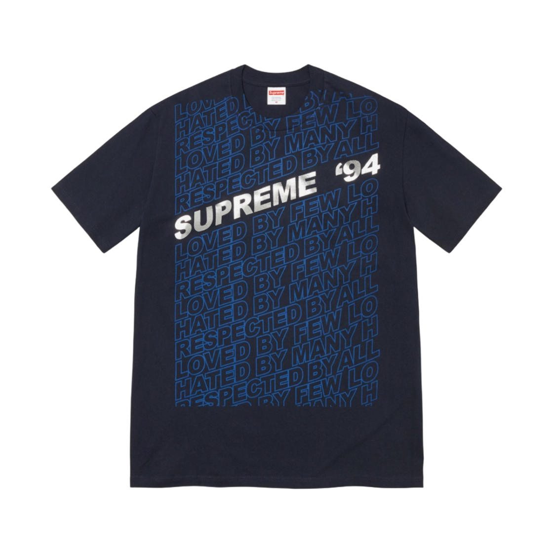 - Supreme Respected T-Shirt Navy - 22SS