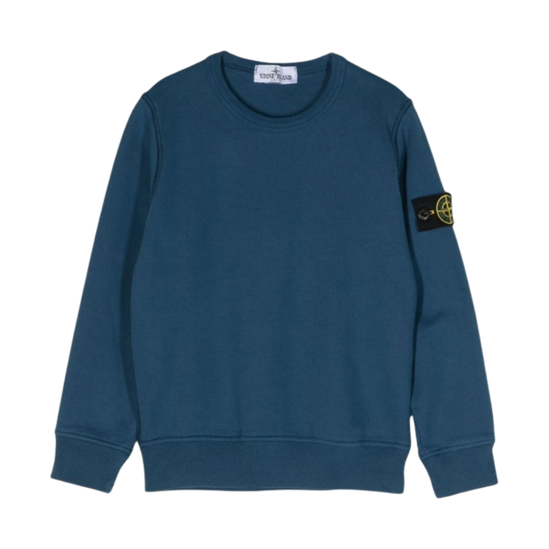 791661320-V0022 (Kids) Stone Island 61320 Garment Dyed Cotton Fleece Crewneck Sweatshirt Bluette - 23FW
